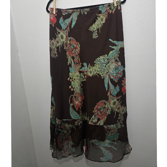 Harari 100% Silk Maxi Skirt NWT - Picture 1 of 7
